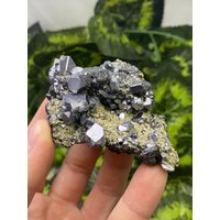 Galena, Sphalerit, Calcit Madan - Bulgarien Naturkristalle, Mineralien, Exemplare, Cluster, Mitbringsel von WholesaleMineralsBox