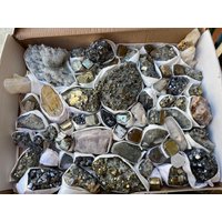 Mix Mineralien Flach 230x300 Madan Bulgarien Millimeter Natürlichen Kristall Probe Cluster Souvenirs von WholesaleMineralsBox