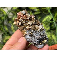 Pyrit Quarz Calcit Madan Bulgarien Natürliche Kristall Mineralien Andenken Wholesalemineralsbox von WholesaleMineralsBox