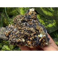 Pyrit Sphalerit Quarz Madan - Bulgarien Naturkristalle, Mineralien, Exemplare, Cluster, Mitbringsel von WholesaleMineralsBox