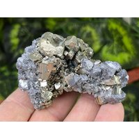 Pyritquarz Galena Madan - Bulgarien Natürliche Kristalle, Mineralien, Proben, Cluster, Souvenirs von WholesaleMineralsBox