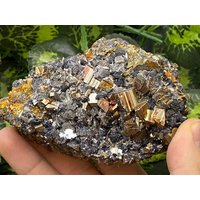 Pyritquarz Sphalerit Galena Madan - Bulgarien Naturkristalle, Mineralien, Exemplare, Cluster, Mitbringsel von WholesaleMineralsBox