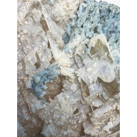 Gefrosteter Calcit Mit Seltener Blauer Chalcedon Traube, Überzogen Gyrolit Und Mesolith Assoziation von WholesaleRocksDotBIZ
