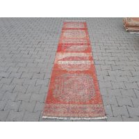 Langer Gedämpfter Läufer, 79 X 355 cm, Oushak Teppich Rnr115 von WholesaleTurkishRug