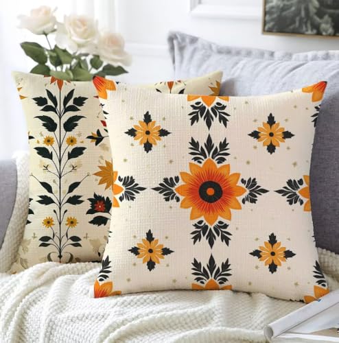 Kissenbezug 30x50cm Kissenbezug Outdoor Weiß 2er Set Leinen Aesthetic Kissen Streifen Flauschig Sofakissen Schlafzimmer Deko Wohnzimmer Modern Kopfkissenbezug Sofa Schlafzimmer Stuhl Balkon Deko A1-10 von Whoonng