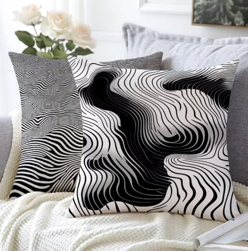 Kissenbezug 40x80cm Kissenbezug Outdoor Schwarz 2er Set Leinen Aesthetic Kissen Streifen Flauschig Sofakissen Schlafzimmer Deko Wohnzimmer Modern Kopfkissenbezug FüR Schlafzimmer Balkon Deko A1-19 Kissenbezug 40x80cm Kissenbezug Outdoor Schwarz 2er Set Leinen Aesthetic Kissen Streifen Flauschig Sofakissen Schlafzimmer Deko Wohnzimmer Modern Kopfkissenbezug FüR Schlafzimmer Balkon Deko A1-19 von Whoonng