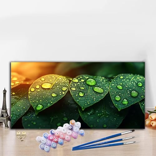 Malen Nach Zahlen Erwachsene Blätter Malen Nach Zahlen XXL 50x100CM Paint by Numbers Anlage Bild DIY Set Erwachsene Basteln, Adults Kreativ Set für Zimmer Deko, Herbstdeko, Weihnachtsdeko G8-882 von Whoonng
