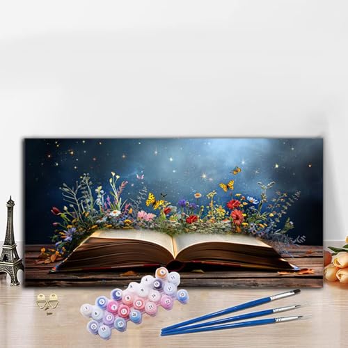 Malen Nach Zahlen Erwachsene Buch Malen Nach Zahlen XXL 40x70CM Paint by Numbers Anlage Bild DIY Set Erwachsene Basteln, Adults Kreativ Set für Deko Schlafzimmer, Herbstdeko, Weihnachtsdeko G8-876 von Whoonng