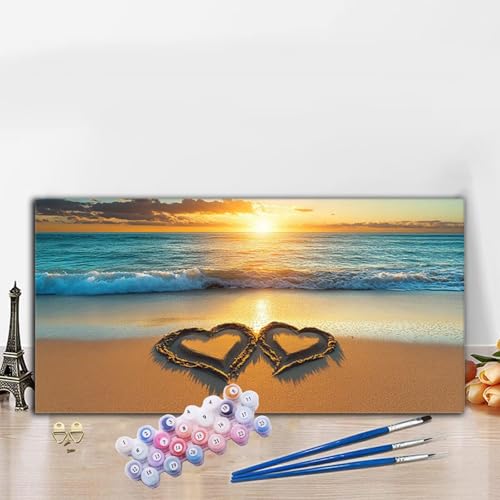 Malen Nach Zahlen Erwachsene Herz Malen Nach Zahlen XXL 100x200CM Paint by Numbers Natur Bild DIY Set Erwachsene Basteln, Adults Kreativ Set für Deko Schlafzimmer, Herbstdeko, Weihnachtsdeko G8-840 von Whoonng