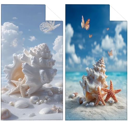 Meer Mikrofaser Handtuch Seestern Strandtuch XXL 100x200cm, Saugfahig und Schnelltrocknendes Microfaser Handtücher, Yoga Handtuch Rutschfest, Strandmatte fur Badezimmer Strand Reise Schwimmen VQ-166 Meer Mikrofaser Handtuch Seestern Strandtuch XXL 100x200cm, Saugfahig und Schnelltrocknendes Microfaser Handtücher, Yoga Handtuch Rutschfest, Strandmatte fur Badezimmer Strand Reise Schwimmen VQ-166 von Whoonng