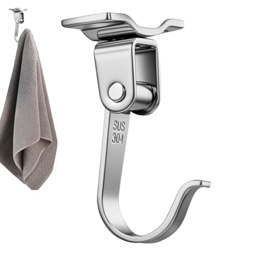 Edelstahl-Haken, Kleiderbügel, Wand, 180/360 Grad drehbar, Organizer, Aufbewahrungshaken für Küche, Dusche, Badezimmer, Wohnungen Edelstahl-Haken, Kleiderbügel, Wand, 180/360 Grad drehbar, Organizer, Aufbewahrungshaken für Küche, Dusche, Badezimmer, Wohnungen von Whrcy
