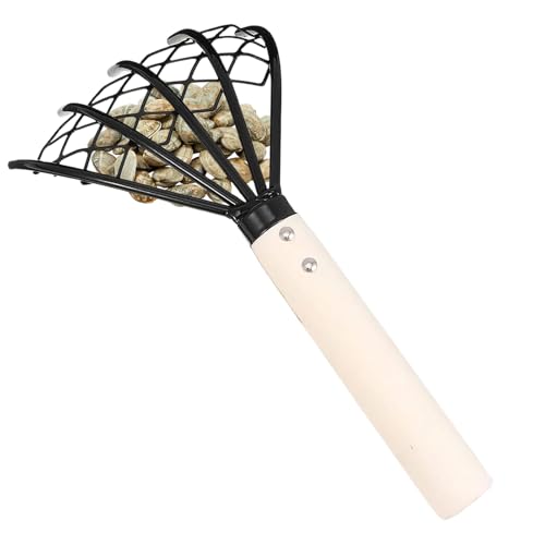 Gartenrechen | 5-Zinkiger Gartenrechen Oder Grubber,Ergonomer Handgriff Manuelles Grabegerät für Sand Erde Unkrautjäten Rasenpflege Gartenarbeit von Whrcy