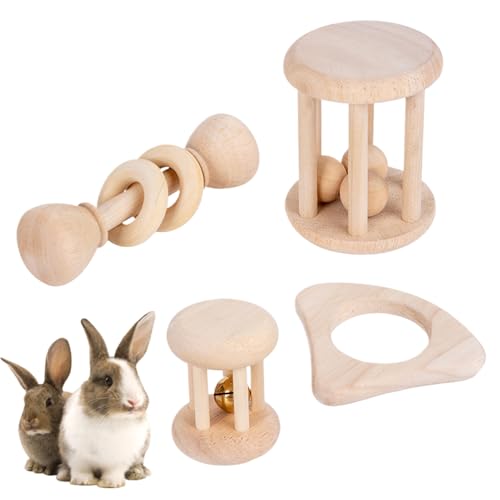 Kaninchenspielzeug, Hasenspielzeug aus Holz – Bereicherung, Kauspielzeug, Haustierzubehör für Kleintiere, Käfig, Übung, Hof, Chinchilla, Hamster, Training, Zuhause Kaninchenspielzeug, Hasenspielzeug aus Holz – Bereicherung, Kauspielzeug, Haustierzubehör für Kleintiere, Käfig, Übung, Hof, Chinchilla, Hamster, Training, Zuhause von Whrcy