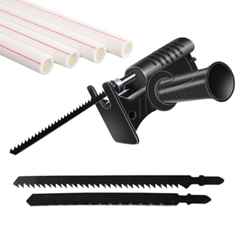 Kompakter Säbelsäge Adapter - Handgeführtes Pendelschneidkopf - Schneidgerät Zubehör Für PVC Rohre Holz Metall Pappe von Whrcy