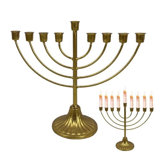 Menorah-Kerzenhalter, Hanukka, Kerzenhalter Hanukka für Kerzen mit einem Durchmesser von 0,51 Zoll (0,51 Zoll), abnehmbare Menora mit 7/9 Zweigen, Vintage Menora aus Hanukkah-Eisen für Schabbat, von Whrcy