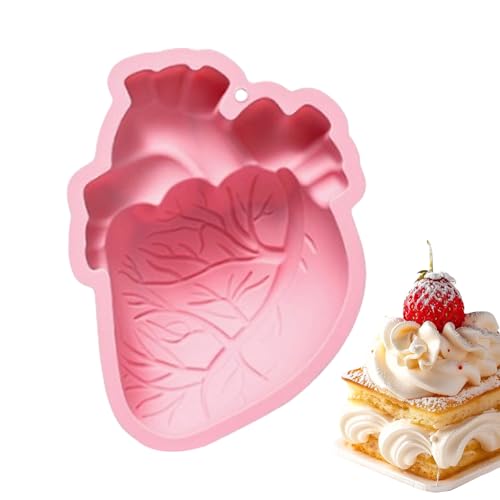 Menschenherz Silikonform | Handgefertigte 3D-Herz Silikonform - Halloween Partyzubehör Antihaft Bastelwerkzeug Für Seife Ton Menschenherz Silikonform | Handgefertigte 3D-Herz Silikonform - Halloween Partyzubehör Antihaft Bastelwerkzeug Für Seife Ton von Whrcy