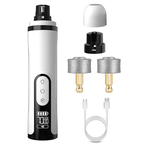 Pet Nail Grinder for Dogs, Rechargeable Puppy Toenail Grinder With Double LED Light, Electric Pet Nail Grooming Tool Ergonomic for Large Medium Small Kitten Puppy Pet Nail Grinder for Dogs, Rechargeable Puppy Toenail Grinder With Double LED Light, Electric Pet Nail Grooming Tool Ergonomic for Large Medium Small Kitten Puppy von Whrcy