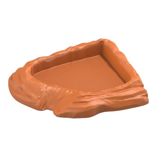 Schildkröten Wasserschüssel | Reptilien-Badebecken | Platzsparende Wasser- und Futterschale für Schildkröten, Echsen, Schlangen, Geckos, Aquarium und Terrarium von Whrcy