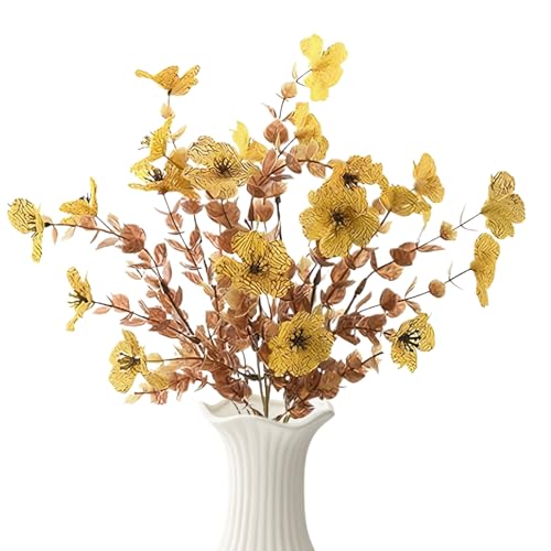 Trockenblumen | Getrocknete Blumensträuße - Realistische Kunstblumen Deko für Haustür Garten Balkon Hochzeit Fotografie von Whrcy