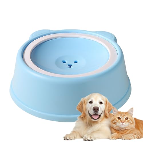 Wassernapf für Hunde - Antispritz Trinkschale Für Langsames Trinken,Schwimmender Hundenapf Mit rutschfest | Für Mehrhundehaushalte Und Reise von Whrcy