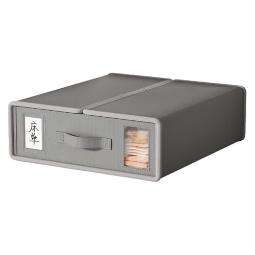 Whrcy Bettwäsche Organizer - Faltbare Bettwäsche-Set Organizer und Aufbewahrung,Box mit Sichtfenster staubdichte Behälter für Wohnheim Hochschule Kleiderschrank Kinder von Whrcy