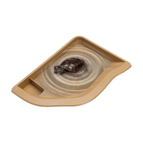 Whrcy Reptilien Wasserschale,Reptilien Badebecken - Große Landschafts Teichschale Für Aquarium Bartagame Aquatische Kletternde Haustierschildkröten Schlangen von Whrcy