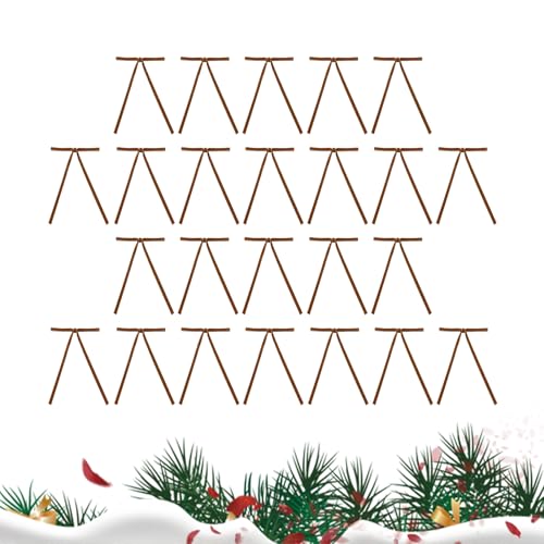 Whrcy Samt-Weihnachtsbaumschleifen,Samt-Weihnachtsschleifen,24-teiliges Weihnachtsschleifen-Set Vintage-Samtschleifen - Rustikale Samtschleifen, Weihnachtsschleifen, Weihnachts-Bastelarbeiten für von Whrcy