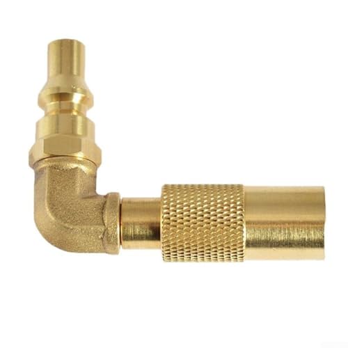 1/4 Zoll RV Quick Connect 90 Grad Adapter, Propan Quick Connect Adapter, für 43,2 cm und 55,9 cm Propan Tischplatte Camping Grills von Whychstore