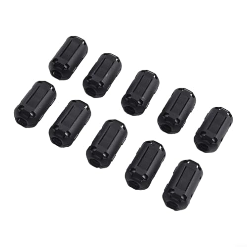 10 Rauschunterdrücker-Filterringe mit Ferritkern optimieren das Signal für USB-, Koaxial- und Powerline-Kabel (7 mm) von Whychstore