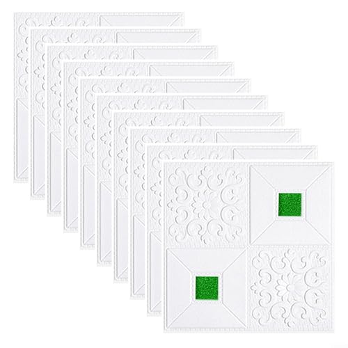 10 x 3D-Schaumstoff-Wandaufkleber, perfekt für Küche, Treppen und Glasoberflächen (grün) von Whychstore