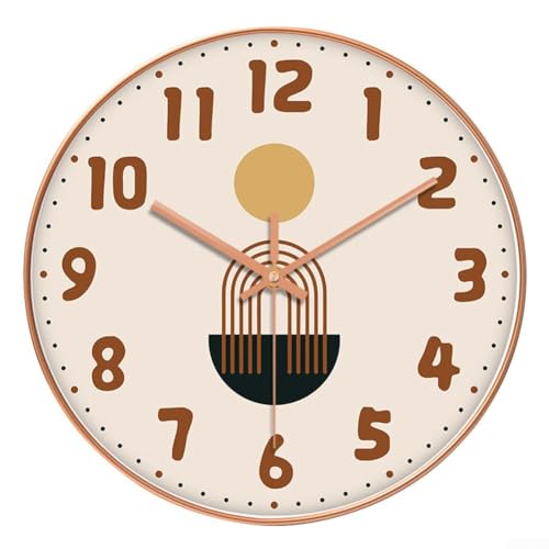 12 Zoll Wanduhr, Lautlos Wanduhr Ohne Bohren, Wandmontierte Quarzuhren, Modernes Design Für Wohnzimmer Schlafzimmer Büro (D) von Whychstore