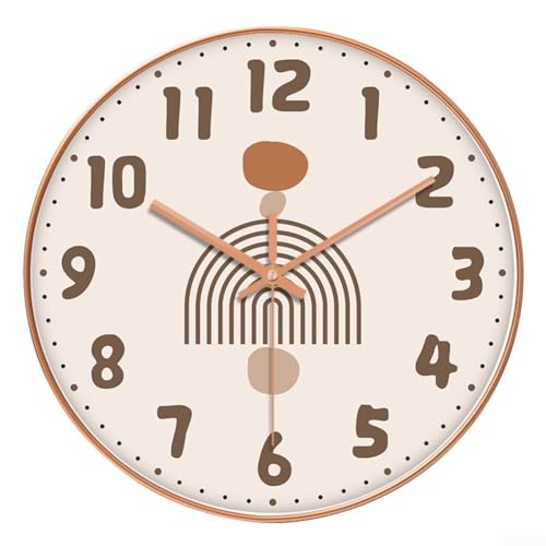 12 Zoll Wanduhr, Lautlose Wanduhr Ohne Bohren, Wandmontierte Quarzuhren, Modernes Design Für Wohnzimmer Schlafzimmer Büro (B) von Whychstore