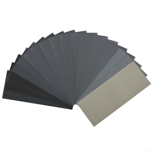 1545 Blatt Schleifpapier-Set für Holz- und Metallprojekte, außergewöhnliche Haltbarkeit und Leistung (45 Stück) von Whychstore