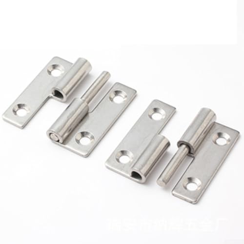 2 Stück Gleitgelenk abnehmbare Scharniere für Türen, Schränke und Werkzeugkästen, Edelstahlkonstruktion (3,8 cm) von Whychstore