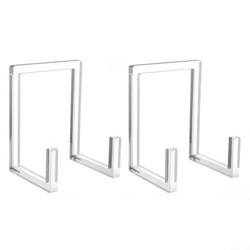 2 x Acryl-Tellerständer, transparente Staffeleien, Präsentationsständer, für Teller, Handys, Bücher, Fotos, 2 Stück 2 x Acryl-Tellerständer, transparente Staffeleien, Präsentationsständer, für Teller, Handys, Bücher, Fotos, 2 Stück von Whychstore