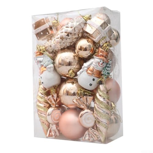 2029 Stück Weihnachtskugel-Ornamente für Baum und Garten, hängende Dekoration, geeignet für Urlaub, Hochzeit, Party und mehr (C) von Whychstore