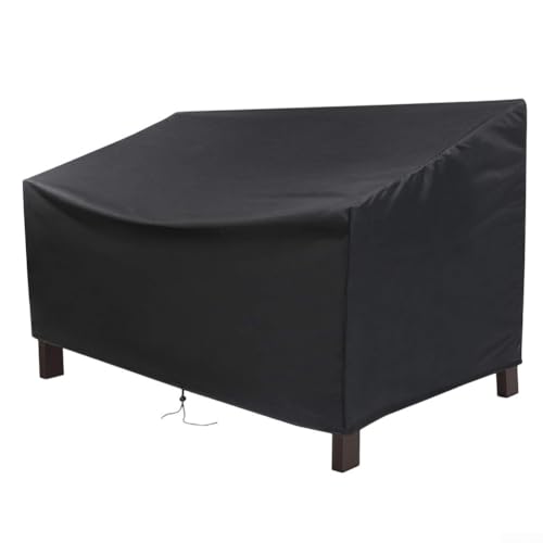 210D Oxford-Gewebe für Gartenbank mit PVC-Futter und Lüftungsschlitzen für wetterbeständige Nutzung im Freien (134 x 66 x 89 cm) von Whychstore