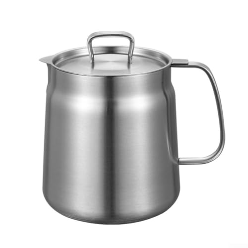 304 Edelstahl-Ölfilter-Topfsieb für Küche, große Kapazität und multifunktionale Fritteuse, Mini-Fritteuse mit Ölfilter (2,0 l) von Whychstore