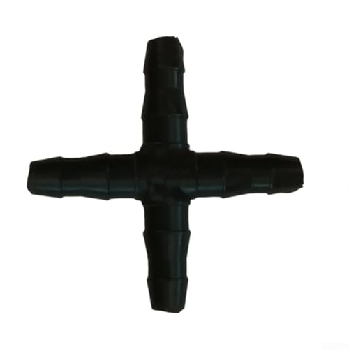 50 Stück 4 mm Antelco Bewässerungsstecker mit Widerhaken für Garten und Landwirtschaft Niederdruck-Tropfbewässerungssysteme (4 mm Kreuz) von Whychstore