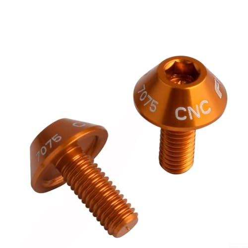 7075 Fahrradschrauben für Flaschenhalter aus Aluminiumlegierung, 5 x 12 mm, 2 Stück für ein zuverlässiges Fahrerlebnis (goldfarben) von Whychstore