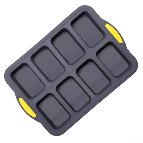 8 Mulden Silikon Mini Kastenform Antihaft-Mini-Kuchenformen Kleine Individuelle Kastenbrötchen Cupcake Dosen Brownie Formen Backblech von Whychstore