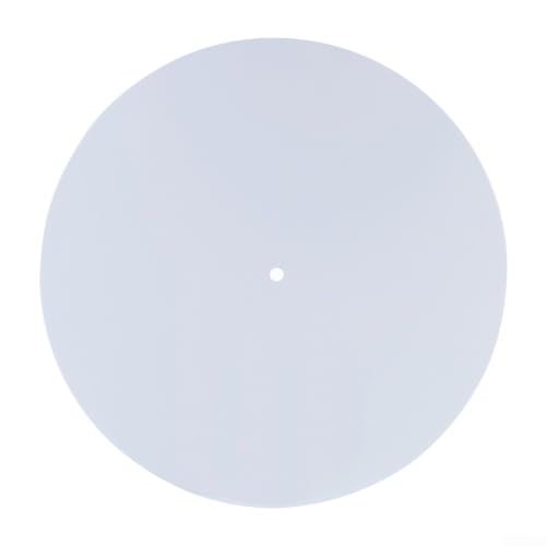 Acryl-Vinyl-Schallplatten-Pad, mehrfarbiges Schallplatten-Pad, Schallplattenschutz-Clip für glatte Klangqualität (weiß) von Whychstore