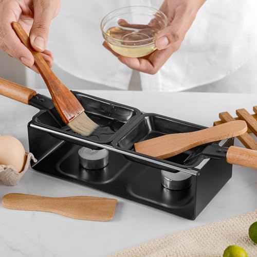 Edelstahl-Grillkäse-Set, praktisches Mini-Raclette-Set, Käseofen mit Holzgriff für geschmolzenen Käse Edelstahl-Grillkäse-Set, praktisches Mini-Raclette-Set, Käseofen mit Holzgriff für geschmolzenen Käse von Whychstore