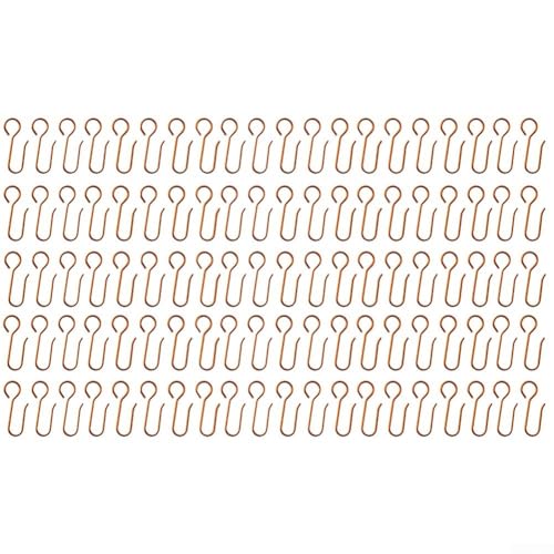 Edelstahl-Haken für Dusch- und Vorhangschienen, 100 Stück, stilvoll und funktional (Roségold) von Whychstore