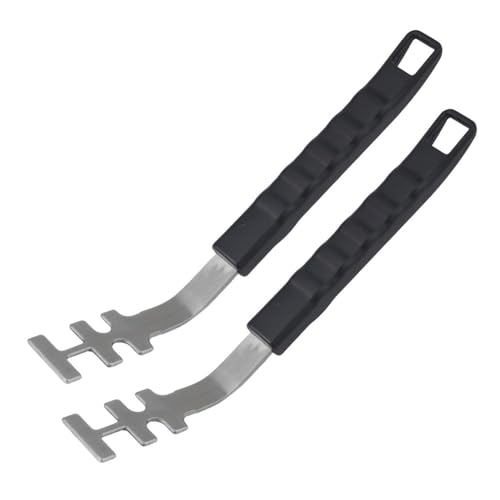 Edelstahl-Ofen-Mesh-Abzieher, 2 Stück Grillrostheber, Anti-Verbrühungs-Rost-Heber, mit hitzebeständigem Griff, Grillzubehör Edelstahl-Ofen-Mesh-Abzieher, 2 Stück Grillrostheber, Anti-Verbrühungs-Rost-Heber, mit hitzebeständigem Griff, Grillzubehör von Whychstore