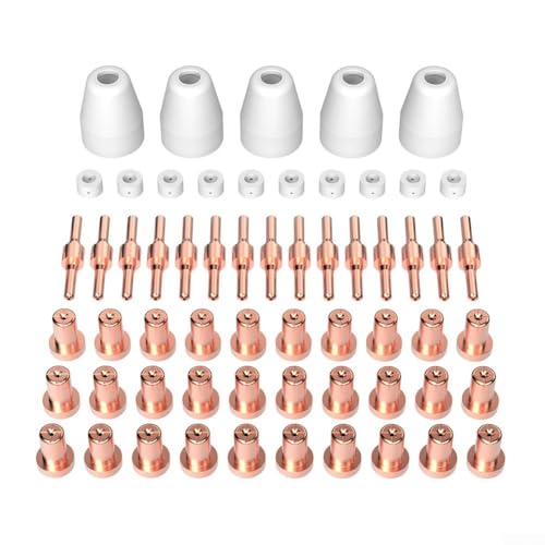 Essential Plasmabrenner Verbrauchsmaterialien-Set, 60 Stück, einschließlich aller notwendigen Teile wie Schilde, Ringe und Elektroden, entworfen für den Einsatz mit PT31-Taschenlampen von Whychstore