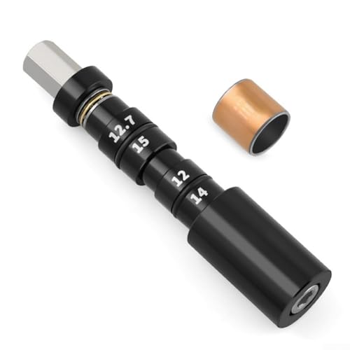 Fahrrad-Stoßdämpferbuchsen-Werkzeug, Werkzeug zum Entfernen der hinteren Stoßdämpferbuchse, mit Adaptern in zwei Größen (12 mm und 12,7 mm), für schnelle Reparaturen von Fahrrädern (schwarz) von Whychstore
