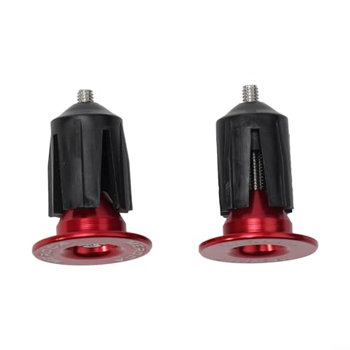 Fahrradlenkergriffe mit Aluminiumlegierung, passend für 22 mm und 24 mm Lenker, 1 Paar (rot) von Whychstore