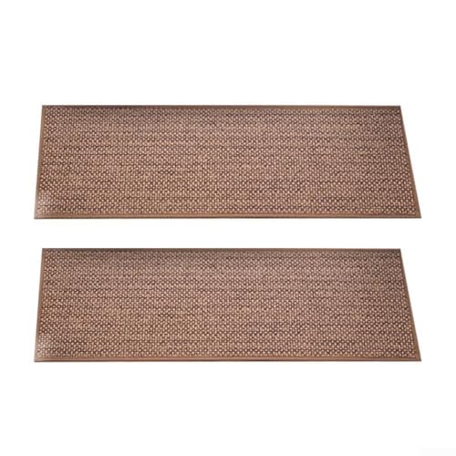 For Safety First Treppenstufen, rutschfest, waschbar und anpassbar für sicheren Stand, Beige, 2 Stück von Whychstore