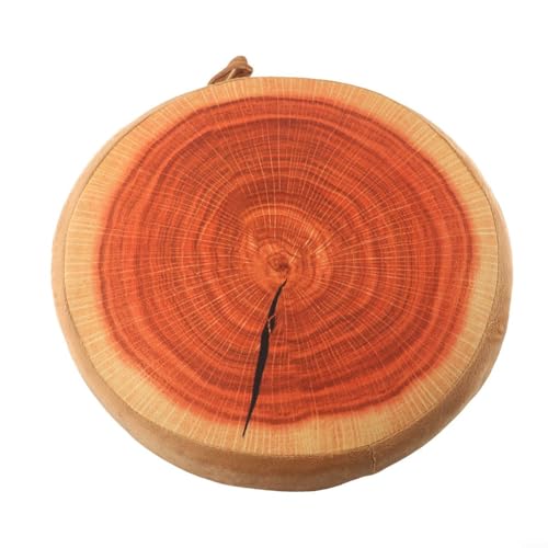 Gartenstuhlhusse Bodenkissen mit Plüschmaterial und Obstform-Design, geeignet für den Einsatz in Bett, Sofa oder Bodenstütze, mit weicher Schaumstoff-Innenseite (Holz) von Whychstore
